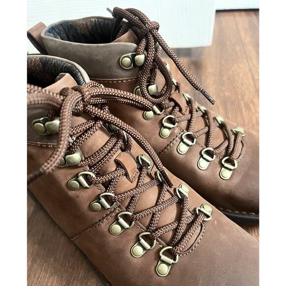 BORN Blaine Brown Leather Water-Resistant Lace-Up Hiking Walking Boots - Picture 5 of 12